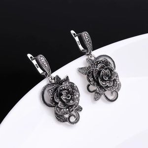 Antique Jewelry Women earrings with vintage flower